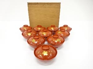 朱塗　蒔絵　桜　ひな椀　10客揃